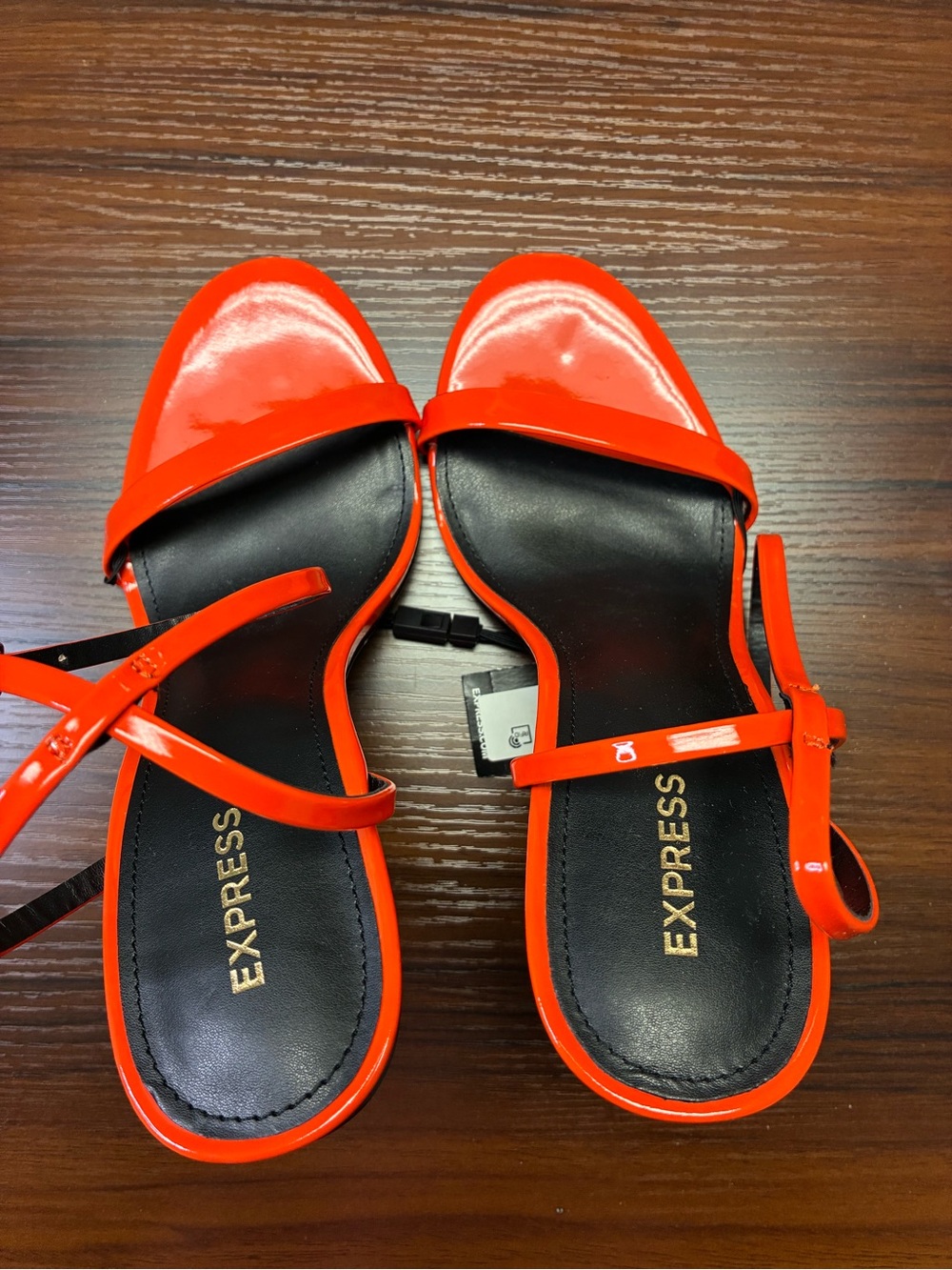 Express Women's Bright Red Patent Strappy Sandals